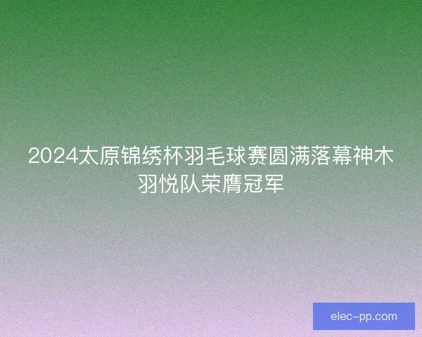2024太原锦绣杯羽毛球赛圆满落幕神木羽悦队荣膺冠军