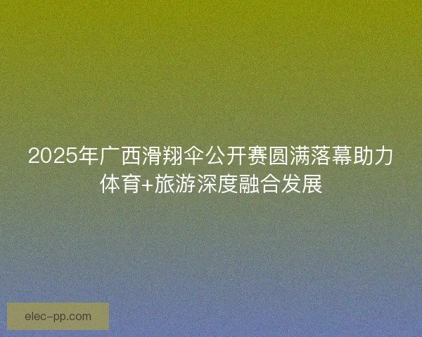 2025年广西滑翔伞公开赛圆满落幕助力体育+旅游深度融合发展 2025年广西滑翔伞公开赛圆满落幕助力体育+旅游深度融合发展